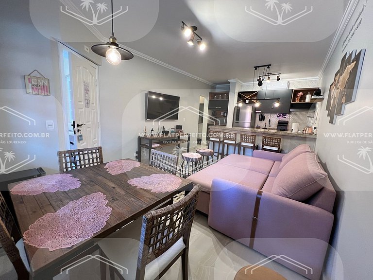 Flat Perfeito - Amarilis Riviera São Lourenço 112 quarto fam