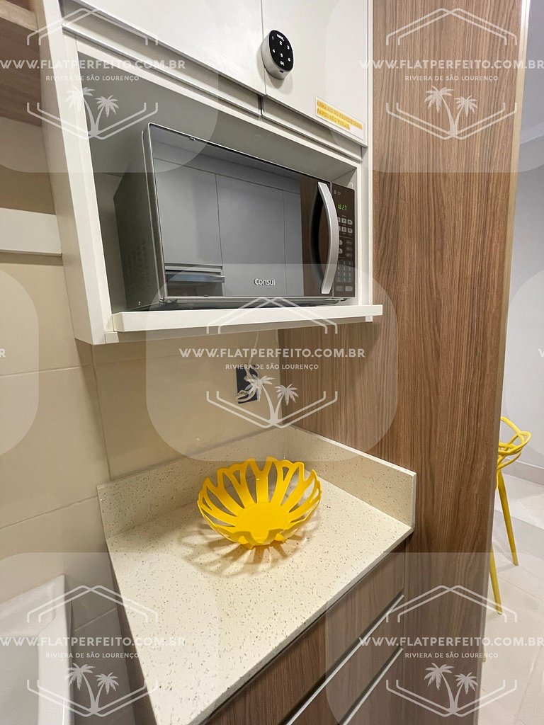 Flat Perfeito - Amarilis Riviera São Lourenço 214 quarto fam