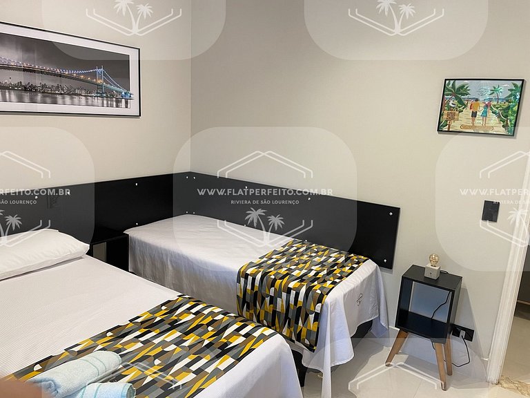 Flat Perfeito - Amarilis Riviera São Lourenço 214 quarto fam