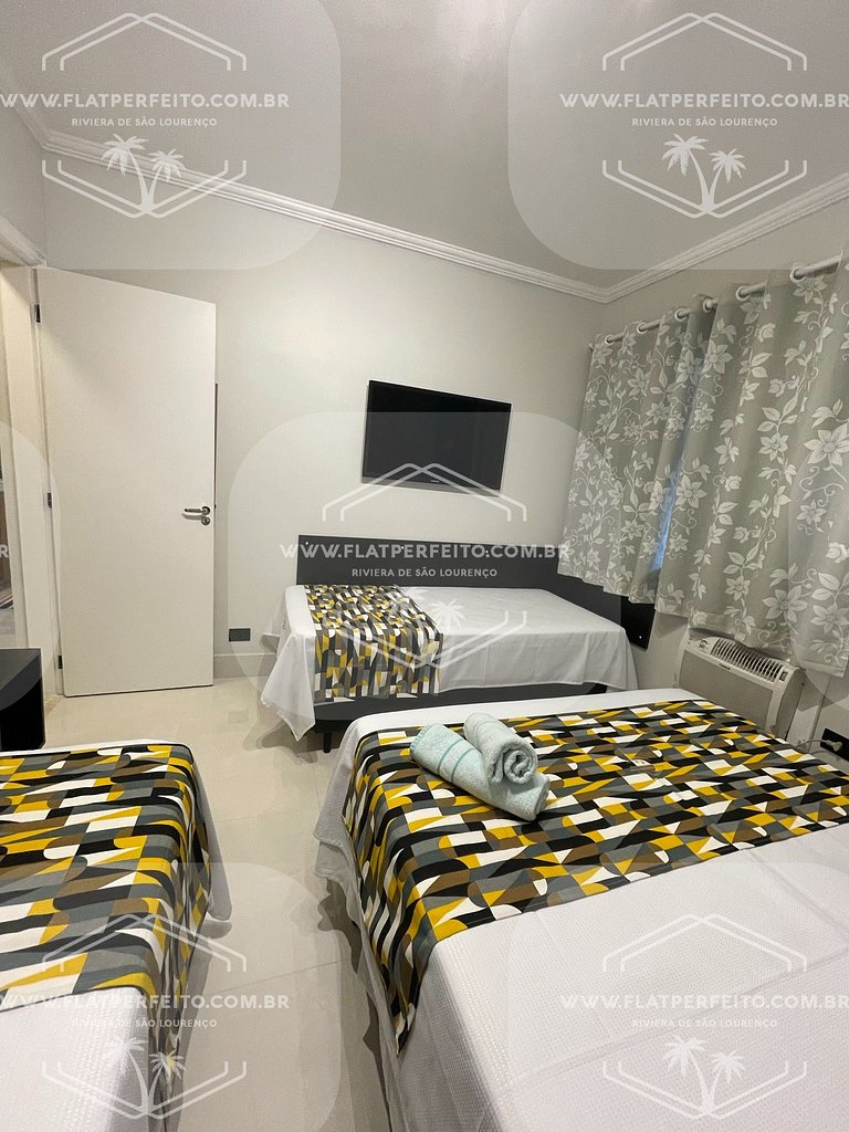 Flat Perfeito - Amarilis Riviera São Lourenço 214 quarto fam