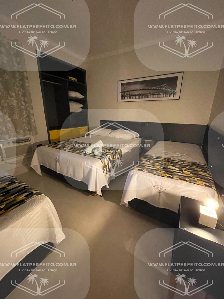 Flat Perfeito - Amarilis Riviera São Lourenço 214 quarto fam