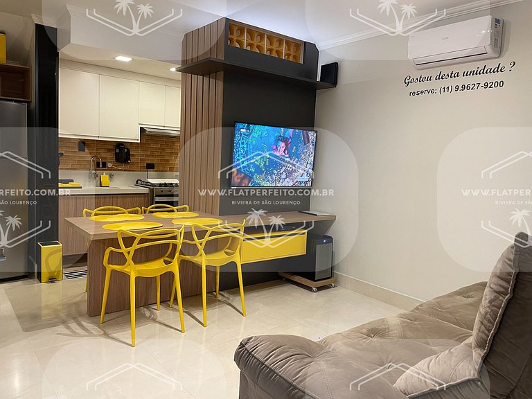 Flat Perfeito - Amarilis Riviera São Lourenço 214 quarto fam