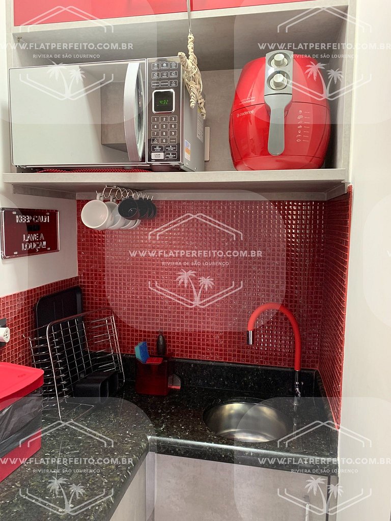 Flat Perfeito - Amarilis Riviera São Lourenço 314 suíte cama