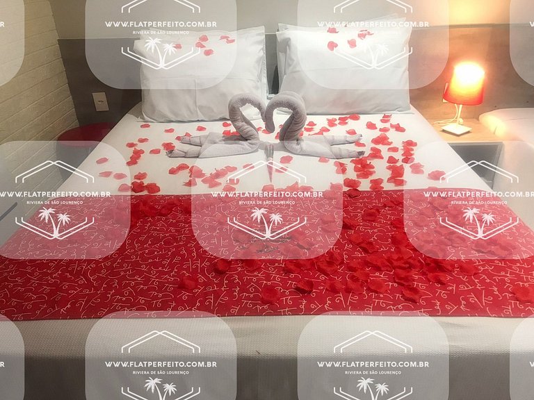 Flat Perfeito - Amarilis Riviera São Lourenço 314 suíte cama