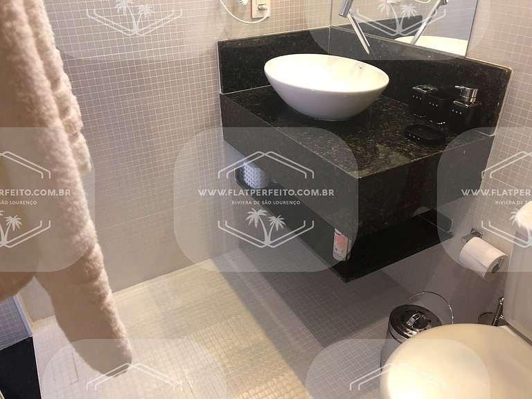 Flat Perfeito - Amarilis Riviera São Lourenço 314 suíte cama