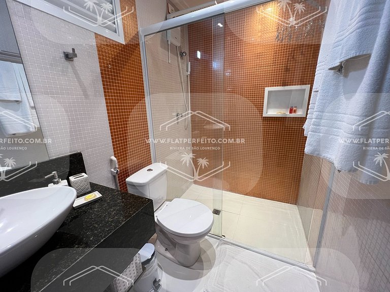 Flat Perfeito - Amarilis Riviera São Lourenço 314 suíte cama