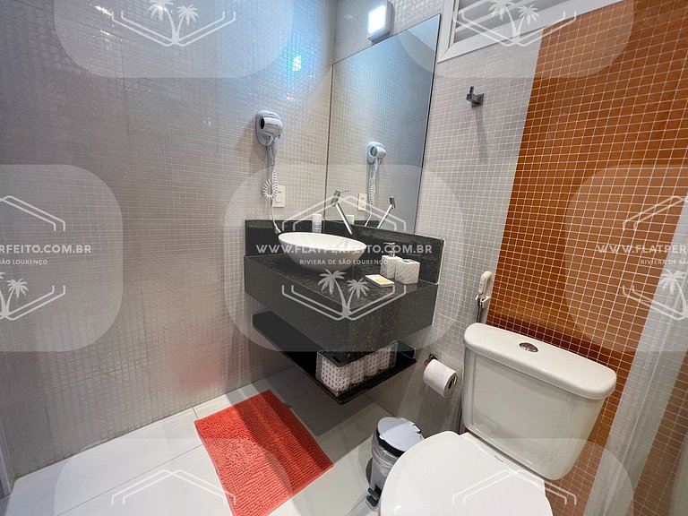 Flat Perfeito - Amarilis Riviera São Lourenço 314 suíte cama