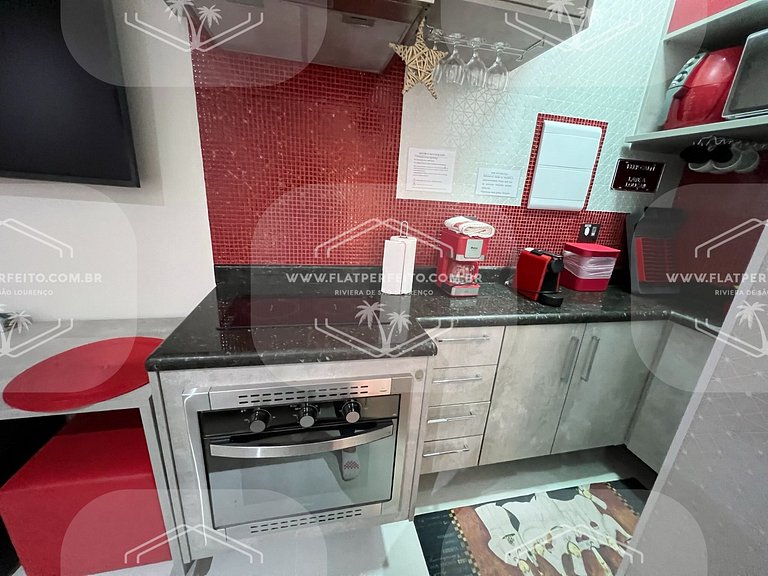 Flat Perfeito - Amarilis Riviera São Lourenço 314 suíte cama