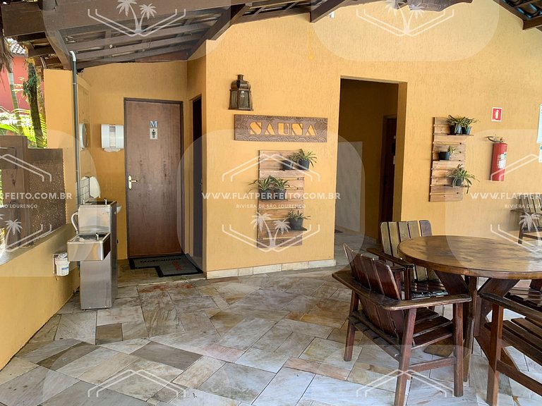 Flat Perfeito - Amarilis Riviera São Lourenço 314 suíte cama