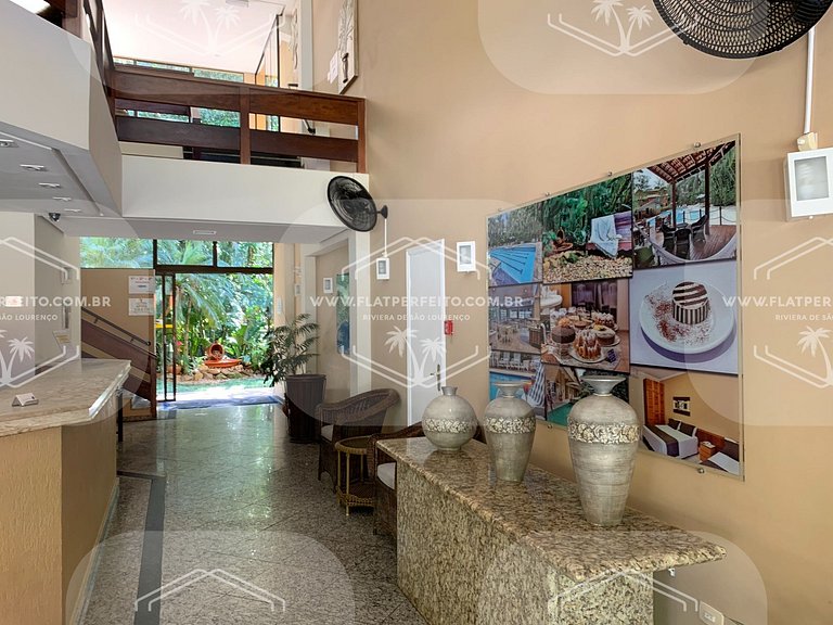 Flat Perfeito - Amarilis Riviera São Lourenço 314 suíte cama