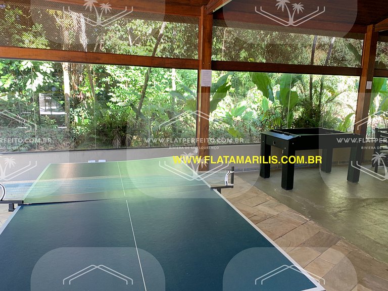 Flat Perfeito - Amarilis Riviera São Lourenço 314 suíte cama