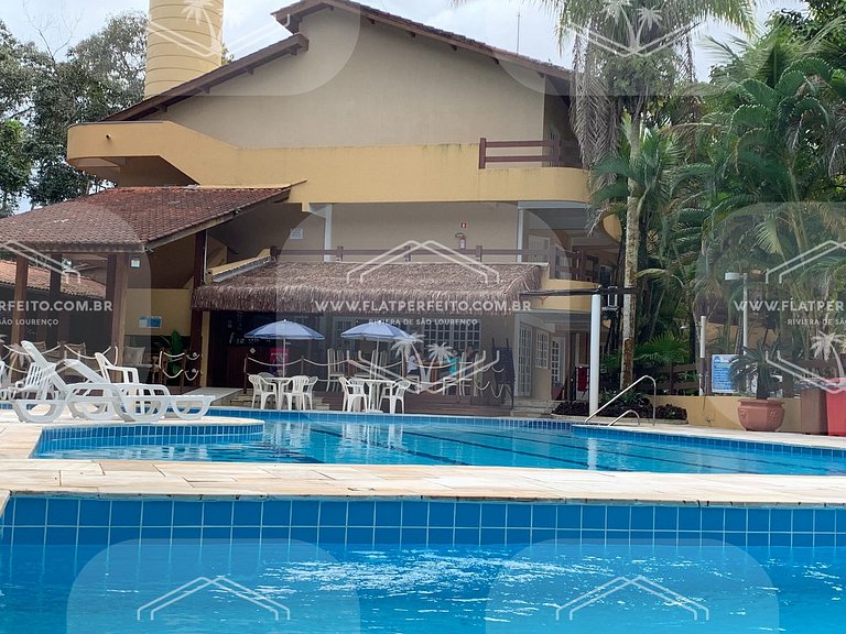 Flat Perfeito - Amarilis Riviera São Lourenço 314 suíte cama