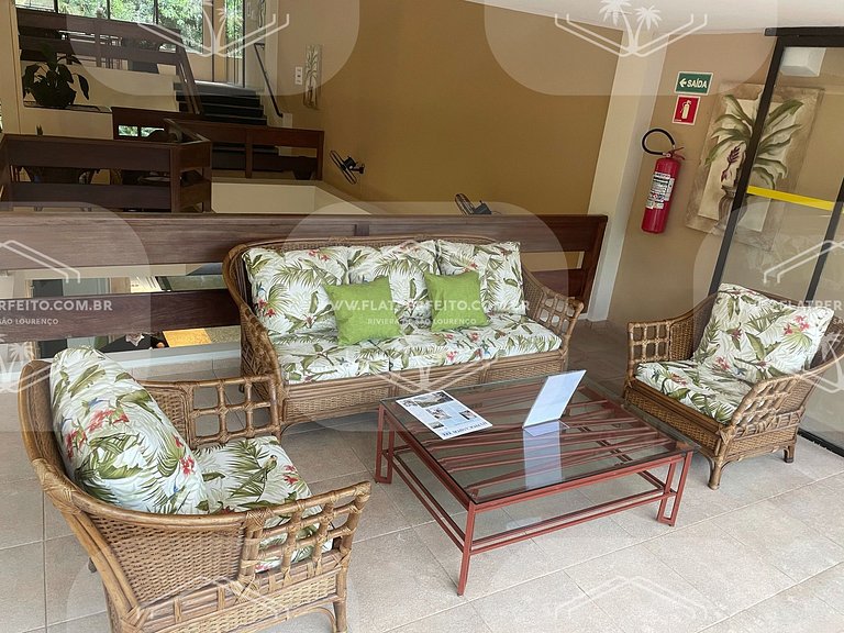 Flat Perfeito - Amarilis Riviera São Lourenço 314 suíte cama