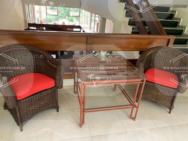 Flat Perfeito - Amarilis Riviera São Lourenço 314 suíte cama